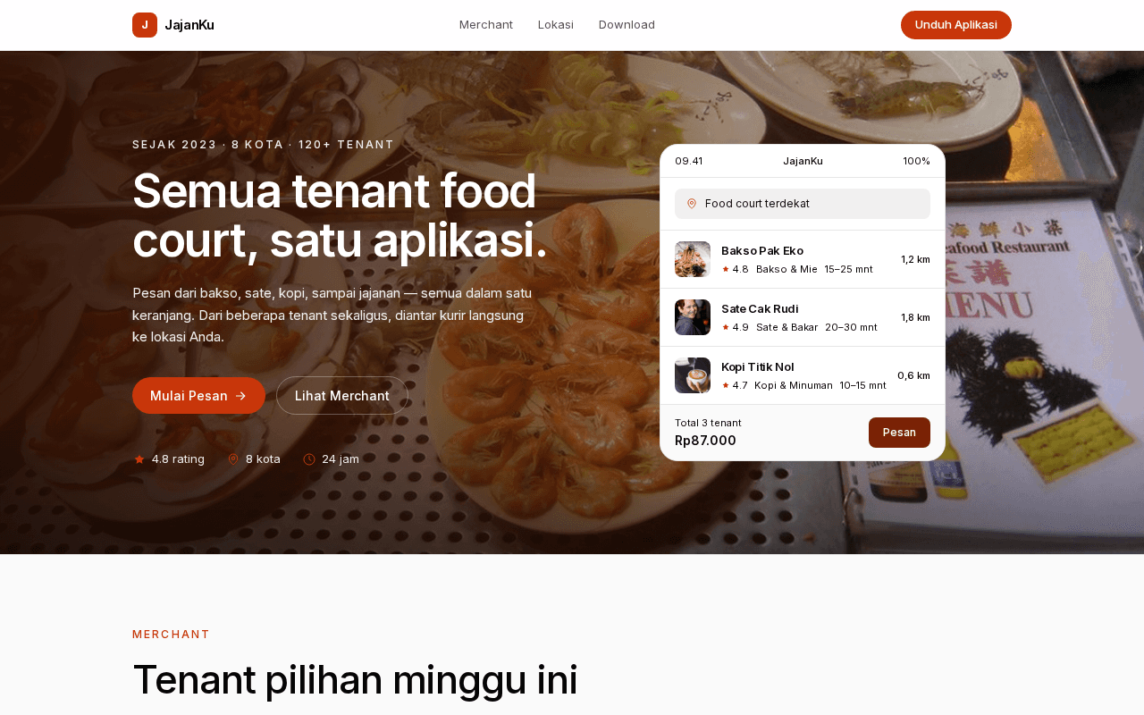 Food Court template preview