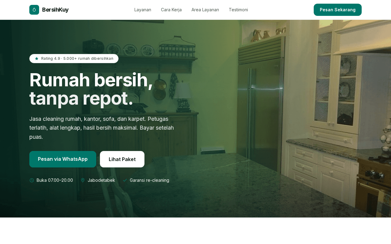 Jasa Cleaning template preview