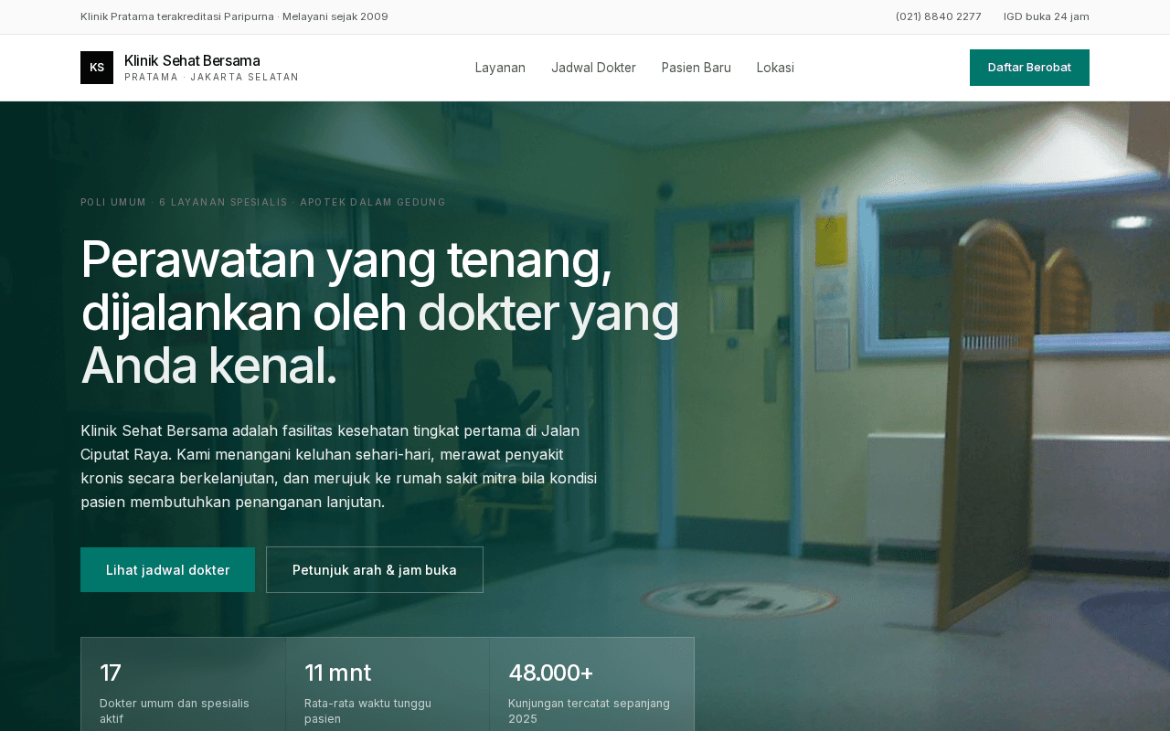 Klinik Sehat template preview
